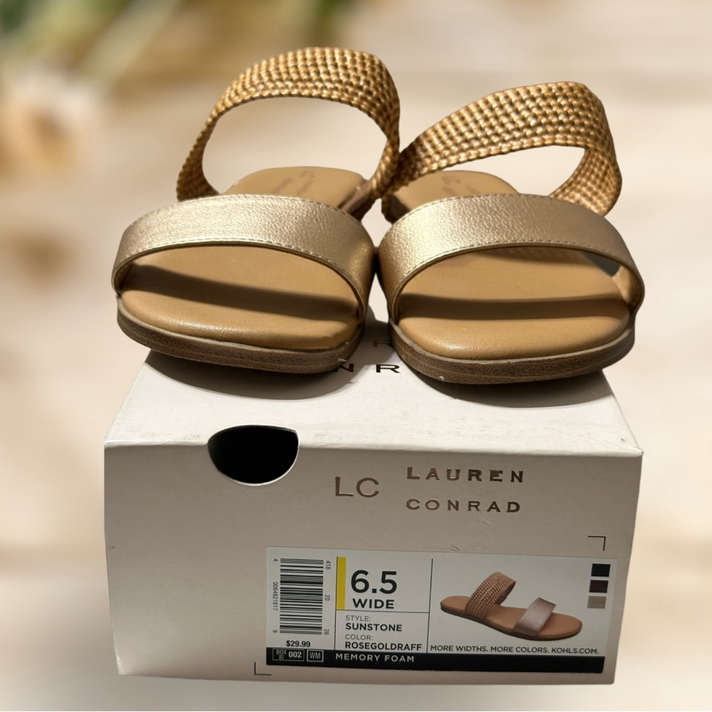 *NWT* LC.Lauren Conrad Sunstone Women's Slide Sandals‎ Size 6.5 Wide - Picture 4 of 7